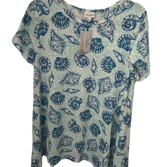 Tropical Seashell Print Top - Picture 2 of 4